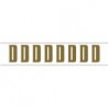 Paq. 25 Tiras letras Adh. " D " color ORO