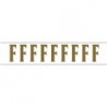 Paq. 25 Tiras letras Adh. " F " color ORO