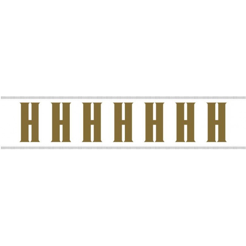 Paq. 25 Tiras letras Adh. " H " color ORO