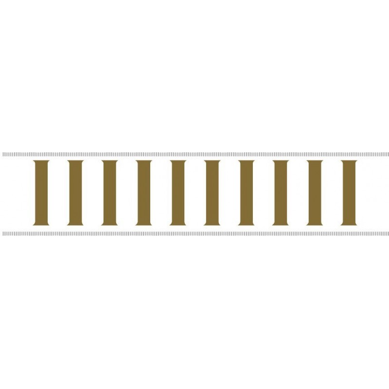 Paq. 25 Tiras letras Adh. " I " color ORO