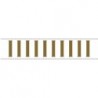 Paq. 25 Tiras letras Adh. " I  " color ORO