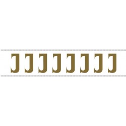 Paq. 25 Tiras letras Adh. "...