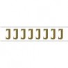 Paq. 25 Tiras letras Adh. " J " color ORO