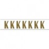 Paq. 25 Tiras letras Adh. " K " color ORO