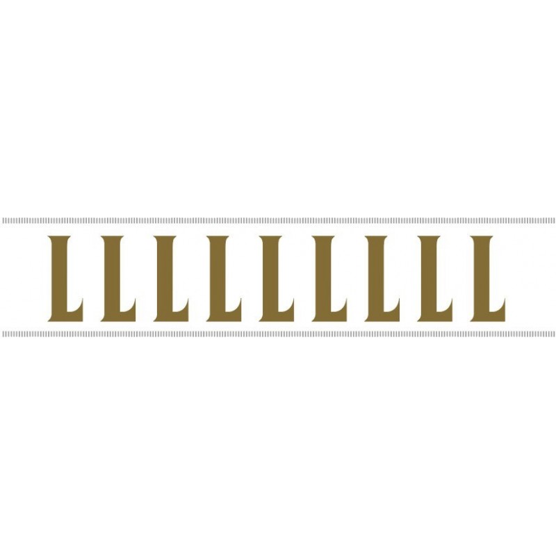 Paq. 25 Tiras letras Adh. " L " color ORO