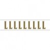 Paq. 25 Tiras letras Adh. " L " color ORO
