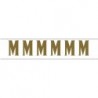 Paq. 25 Tiras letras Adh. " M " color ORO