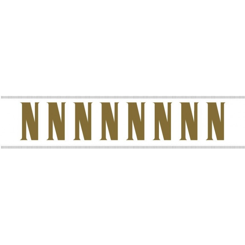Paq. 25 Tiras letras Adh. " N " color ORO
