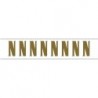 Paq. 25 Tiras letras Adh. " N " color ORO