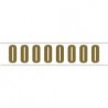 Paq. 25 Tiras letras Adh. " O " color ORO