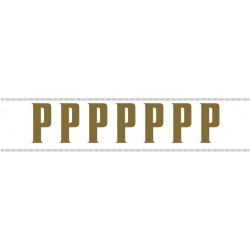 Paq. 25 Tiras letras Adh. " P " color ORO