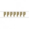 Paq. 25 Tiras letras Adh. " P " color ORO