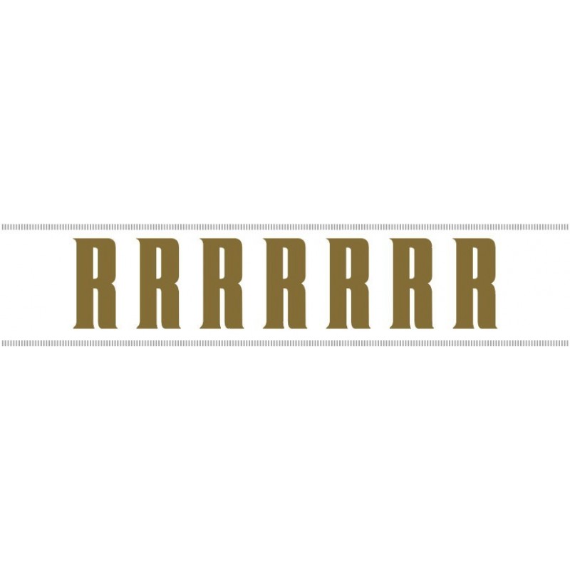 Paq. 25 Tiras letras Adh. " R " color ORO