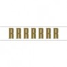 Paq. 25 Tiras letras Adh. " R " color ORO