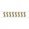 Paq. 25 Tiras letras Adh. " S " color ORO