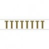 Paq. 25 Tiras letras Adh. " T " color ORO
