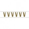 Paq. 25 Tiras letras Adh. " V " color ORO