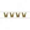 Paq. 25 Tiras letras Adh. " W " color ORO