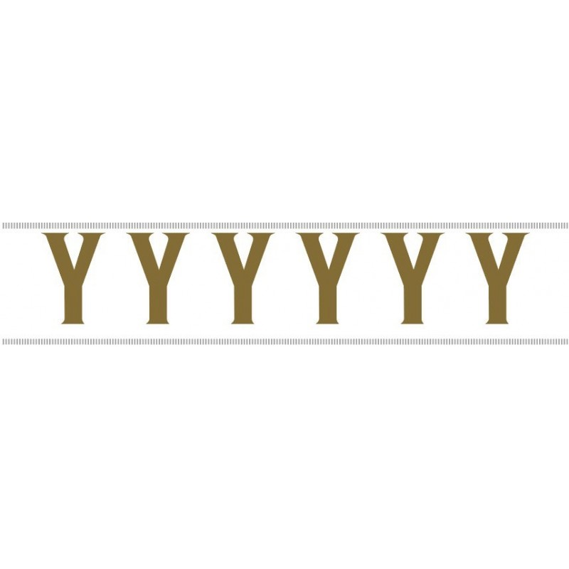 Paq. 25 Tiras letras Adh. " Y " color ORO
