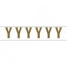 Paq. 25 Tiras letras Adh. " Y " color ORO