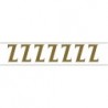 Paq. 25 Tiras letras Adh. " Z " color ORO