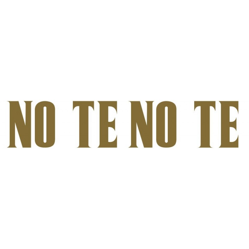 Paq. 25 Tiras palabras Adh. " NO TE " color ORO