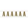 PAQ. 25 TIRAS LETRAS ADH. "A" COLOR ORO