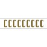Paq. 25 Tiras letras Adh. " C " color ORO