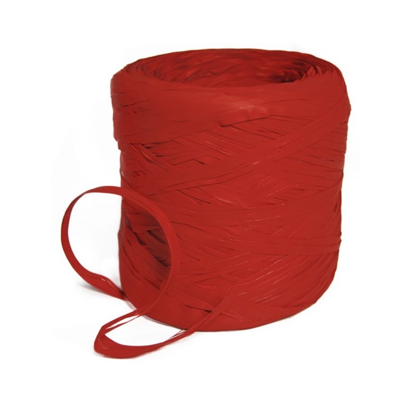 Rollo 200 m Raphia Sintética Rojo