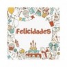 Rollo de 500 Etiquetas Adhesivas FELICIDADES