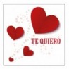 Rollo de 500 Etiquetas Adhesivas Corazón "Te Quiero"