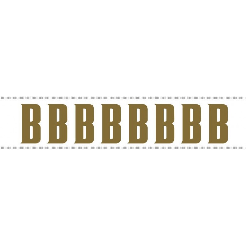 Paq. 25 Tiras letras Adh. "B" color ORO