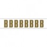 Paq. 25 Tiras letras Adh. "B" color ORO